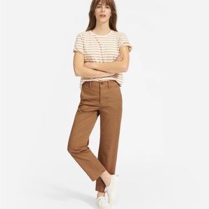 Everlane Lightweight Relaxed Chino Crop pants 6 Ochre